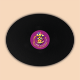 12-Inch Black Oval Canvas Board